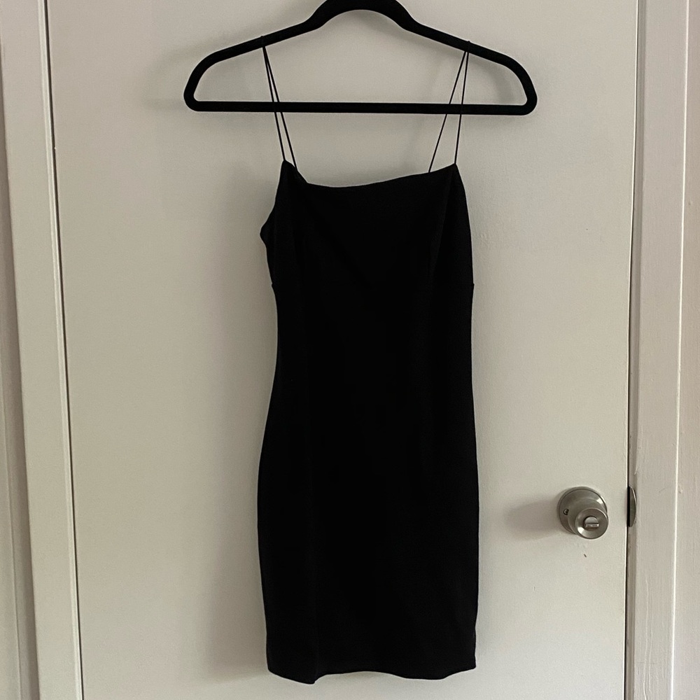 Black body-con dress
